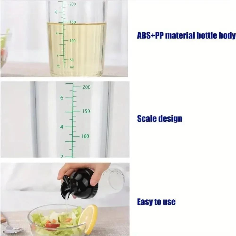News Kitchen Gadget Leakproof Salad Dressing Shaker 200ml Bottle 2025 with Scales Mixer Universal Easy Grips 5.5x17cm Good