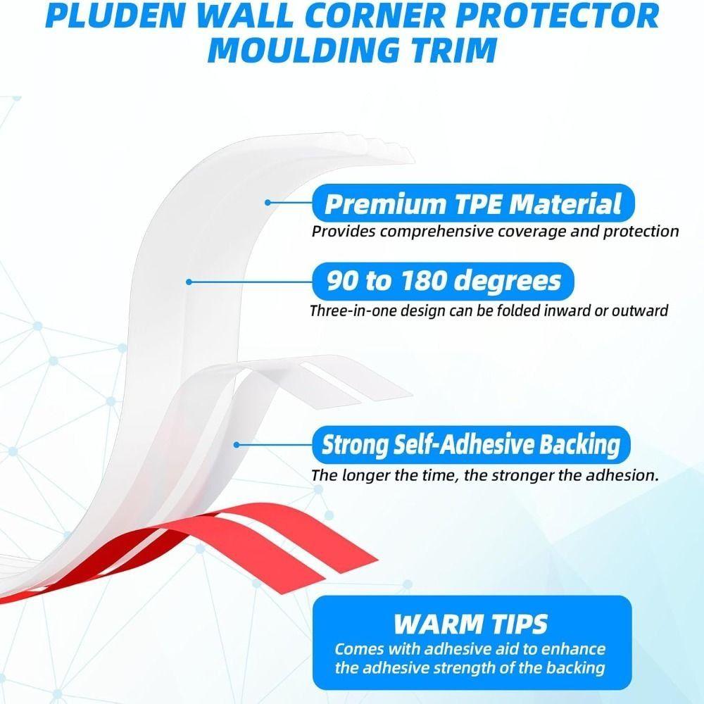 Kids Safety Corner Moulding Trim Anti Collision Corner Guard Strip Baby Proofing  Inside Outside