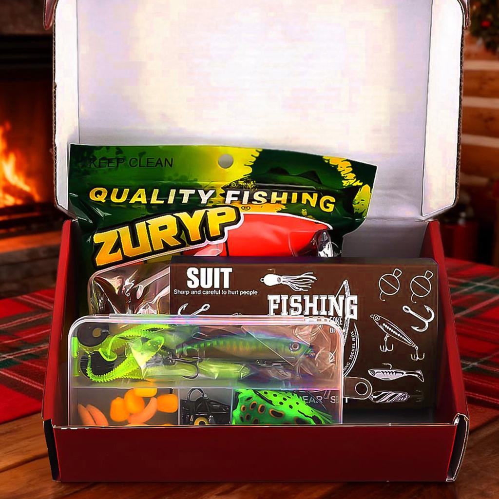 Christmas Countdown Calendar Fishing Lure Advent Calendar for Fisher Men Teen Boys 2025 Xmas Surprise Gift