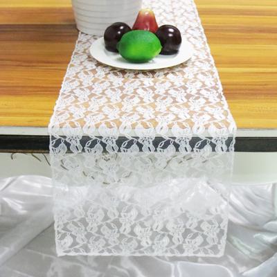 Runner da tavolo in pizzo bianco, copritavolo floreale, moderno per decorazioni per matrimoni, forniture per decorazioni da tavolo per feste di compleanno, per la casa e l'hotel