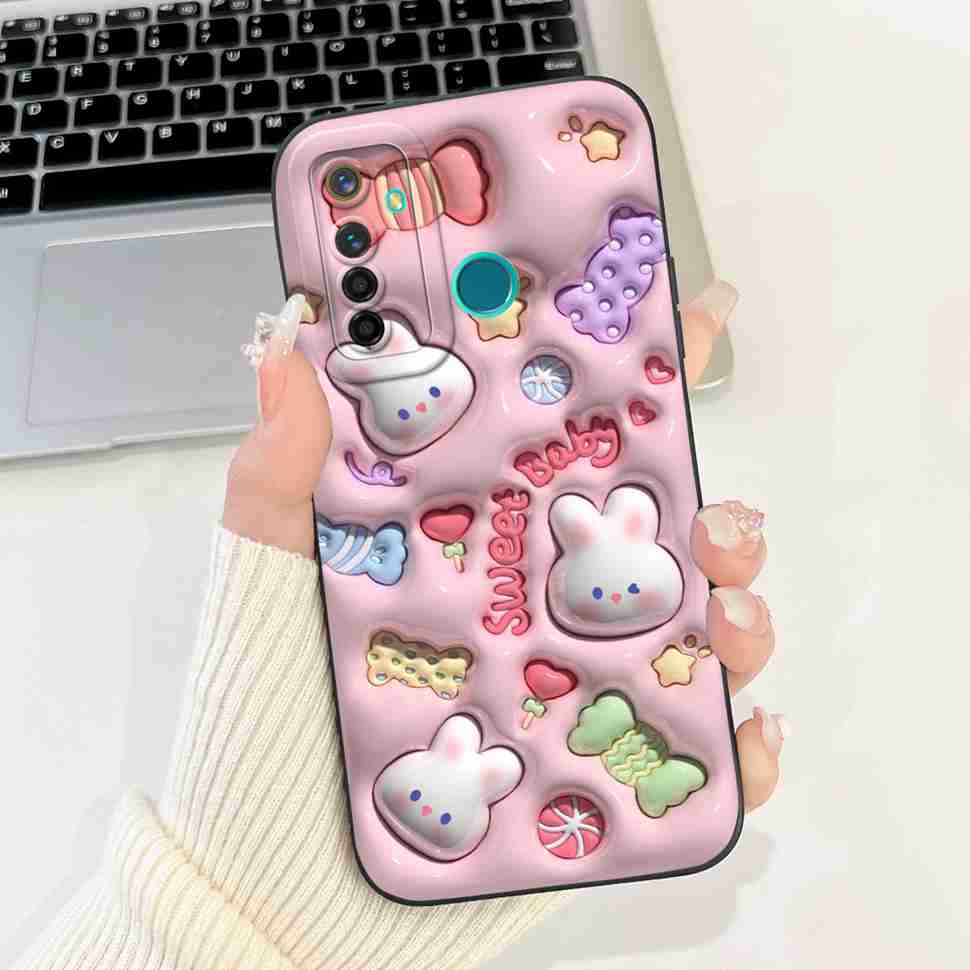 Für Realme 5 Pro Hülle Niedliche Panda-Blumen-Abdeckungen Weiche Silikonhüllen Für Realme 5 Realme5 Pro Stoßfeste Rückseite Fundas