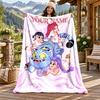 Kpop Demon Hunters Custom Name Flannel Blanket Personalized Soft Warm Plush Throw Blanket Customized Gift for Family Friends