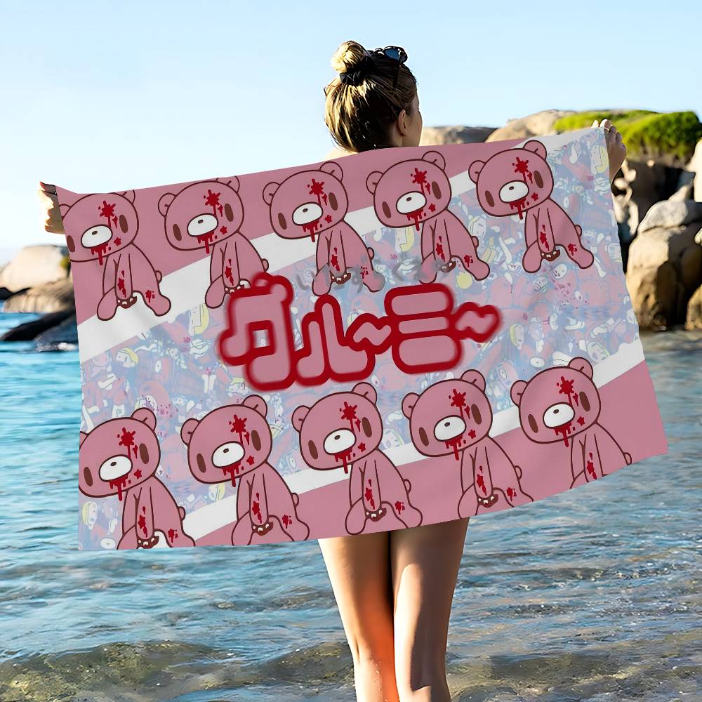 Cartoon G-gloomy Bear Großes Mikrofaser Strandtuch Schnelltrocknendes Handtuch Sandstrandtücher Poolhandtuch für Reise Schwimmbad Yoga