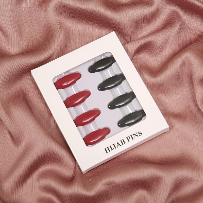 

8pcs/ Pack Plastic Hijab Pins Clips Safety Brooch Muslim Scarf Shawls Fashion Accessories Clear