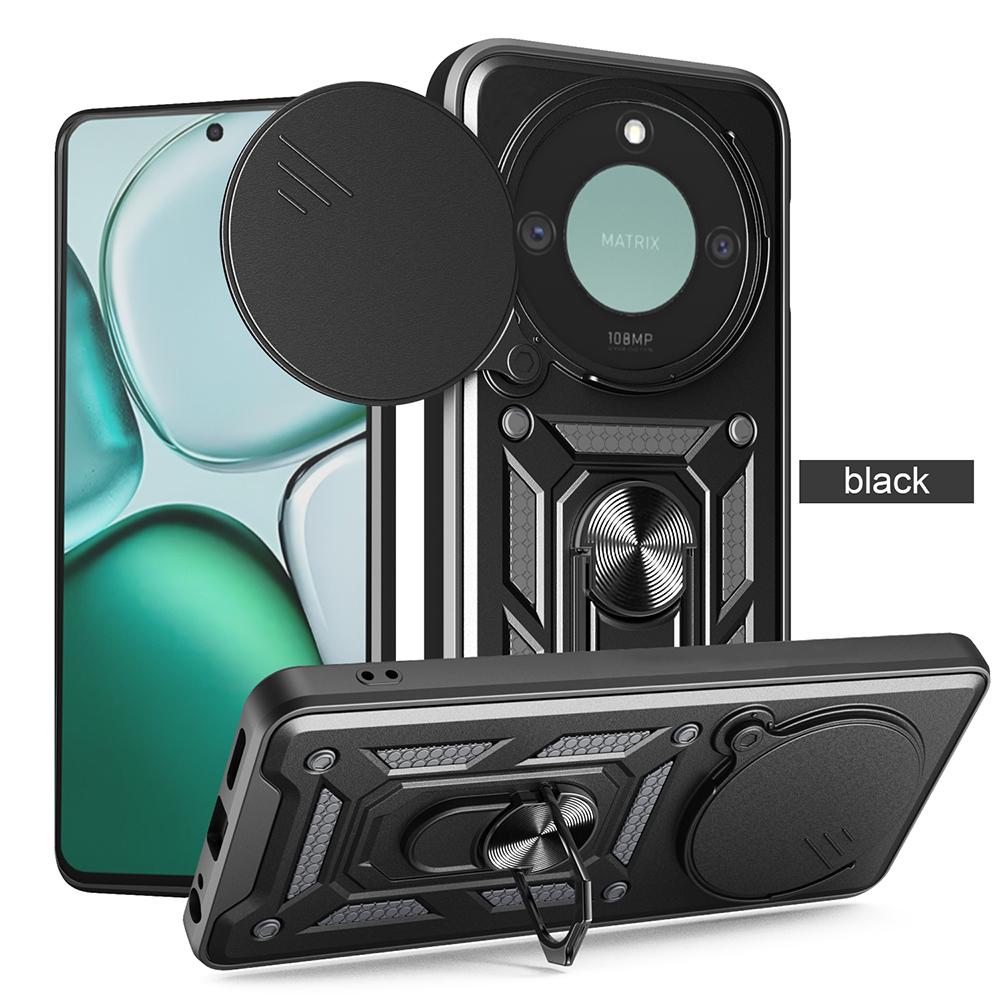 Armor Holder Funda for Honor X9C Smart 5G Case Slide Camera Protection Ring Stand Shockproof Back Cover Capa Funda