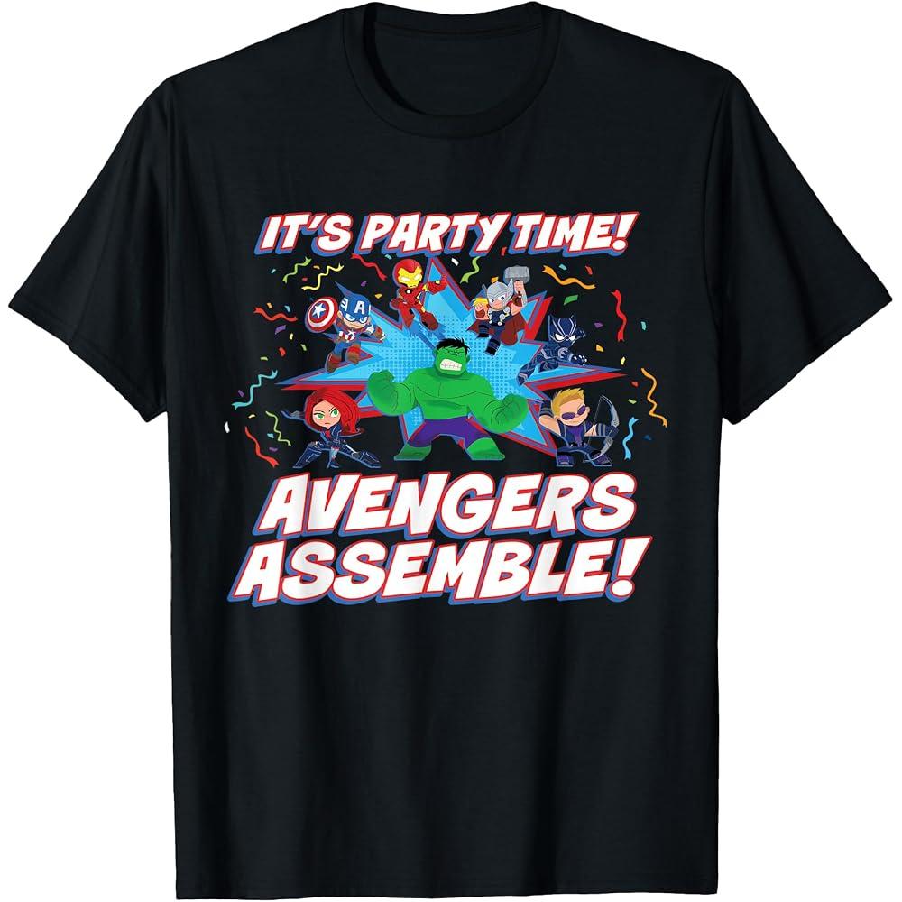 Marvel Avengers Toon Art It's Party Time — Avengers Assemble! Tees