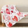 Printed Flannel Fleece Blanket | Heart Collection, Soft Warm Cozy Blanket for Home Dorm, Ideal Valentine’s Day Gift