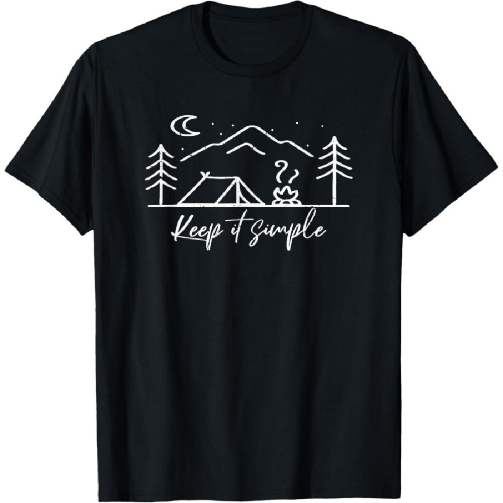 

Camping Minimalist Keep It Simple Outdoor Gift T-Shirt XXXXXL чёрный