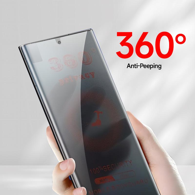 Protector de Ecran Ceramic Mat, Privacy, Soft, Pentru Samsung Galaxy S26 S25 S24 S23 S22 Ultra, Film Sticlă Călită 3D cu Lipici Complet