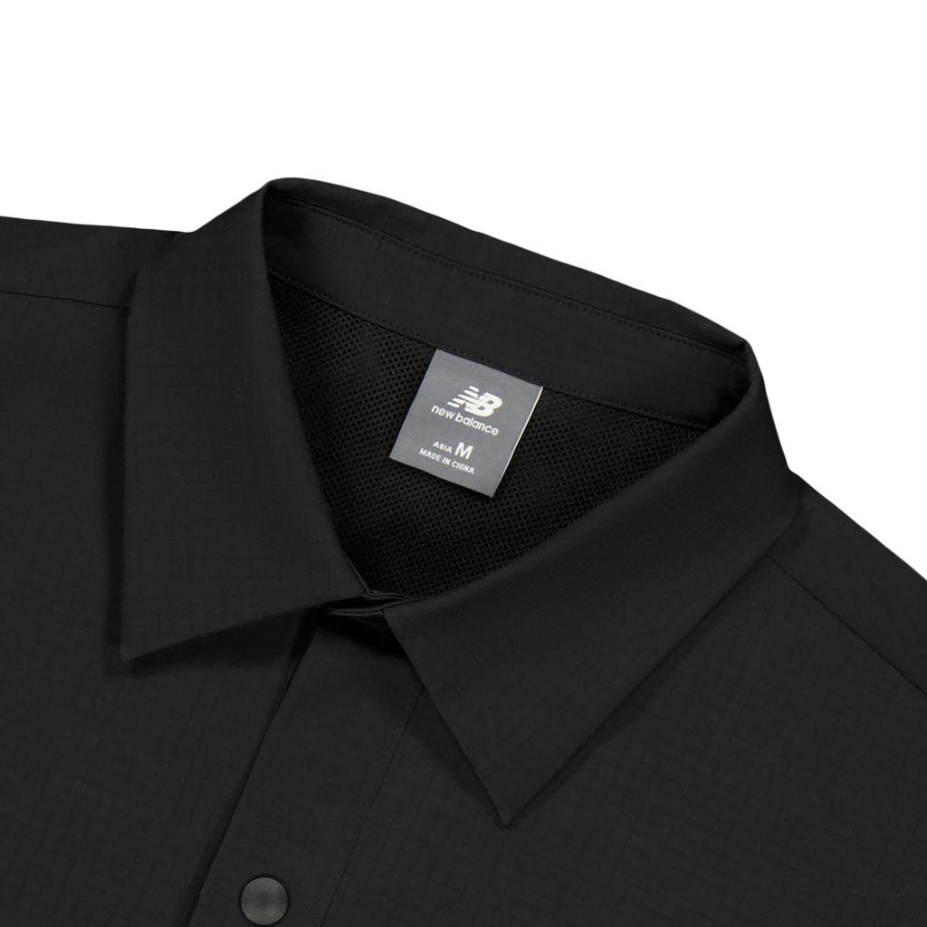 New Balance Shirts Men's Black Lapel Moderate AMJ52304-BK