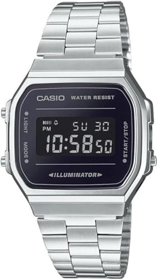 CASIO Digital Watch Vintage Series A168WEM-1 Silver Black Men Women Kids Overseas Model