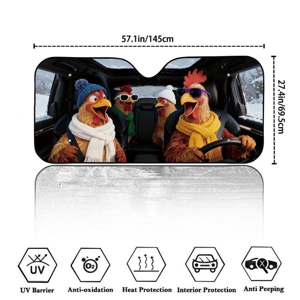 Creative Summer Aluminum Foil Car Windshield Sunshade