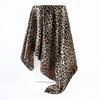Leopard Print Silk Scarf 90 Artificial Silk Square Scarf Women's Satin Square Scarf Scarf Moslin Bag Headscarf
