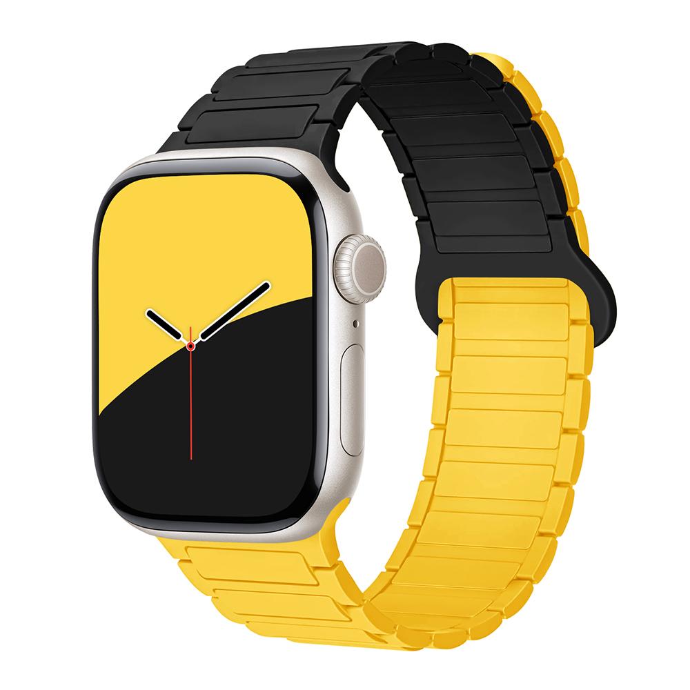 Magnetic Silicone Strap for Apple Watch Band Ultra 2/3 49mm 44mm 40mm 42mm 46mm 41mm 45mm Bracelet IWatch Series 11 10 9 8 7 6 SE 5 4 Correa