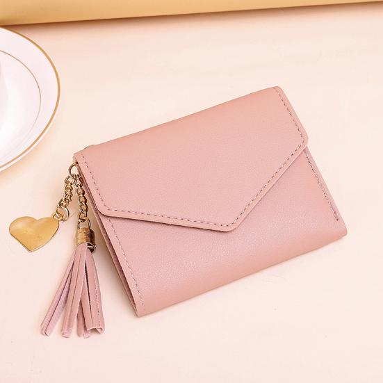 Women Slim Card Wallet Short Long Wallet with ID Window Zippered Coin Pocket Card Holder Wallet for Travel Shopping