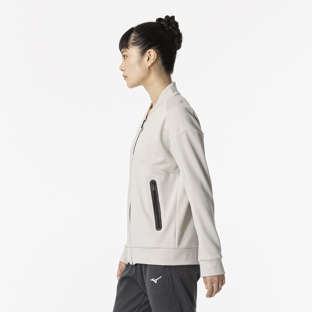 Mizuno Oat Milk Heather Training Soft Stretch Comfortable and 32MCB325 Women's Wear, Jacket, Lightweight,