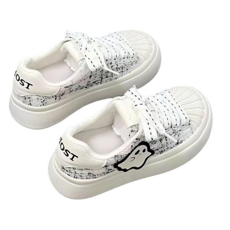 Shell Head Cute Summer New Big Head Thick Sole Heightening Casual Sports Board Shoes