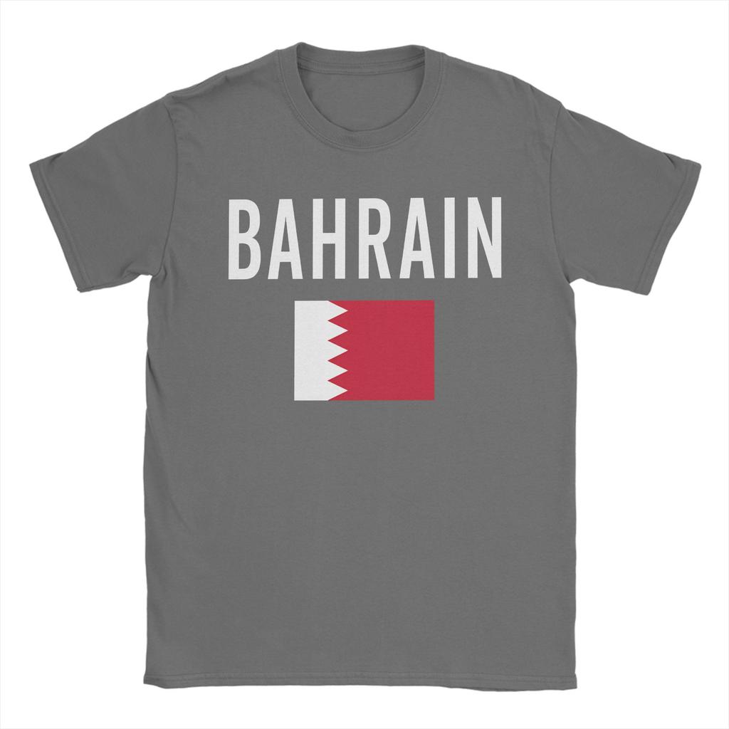 Bahrein Vlag Unisex T-shirt Nieuwigheid T-shirt Korte Mouwen Ronde Hals T-shirts Puur Katoen Geprinte Tops