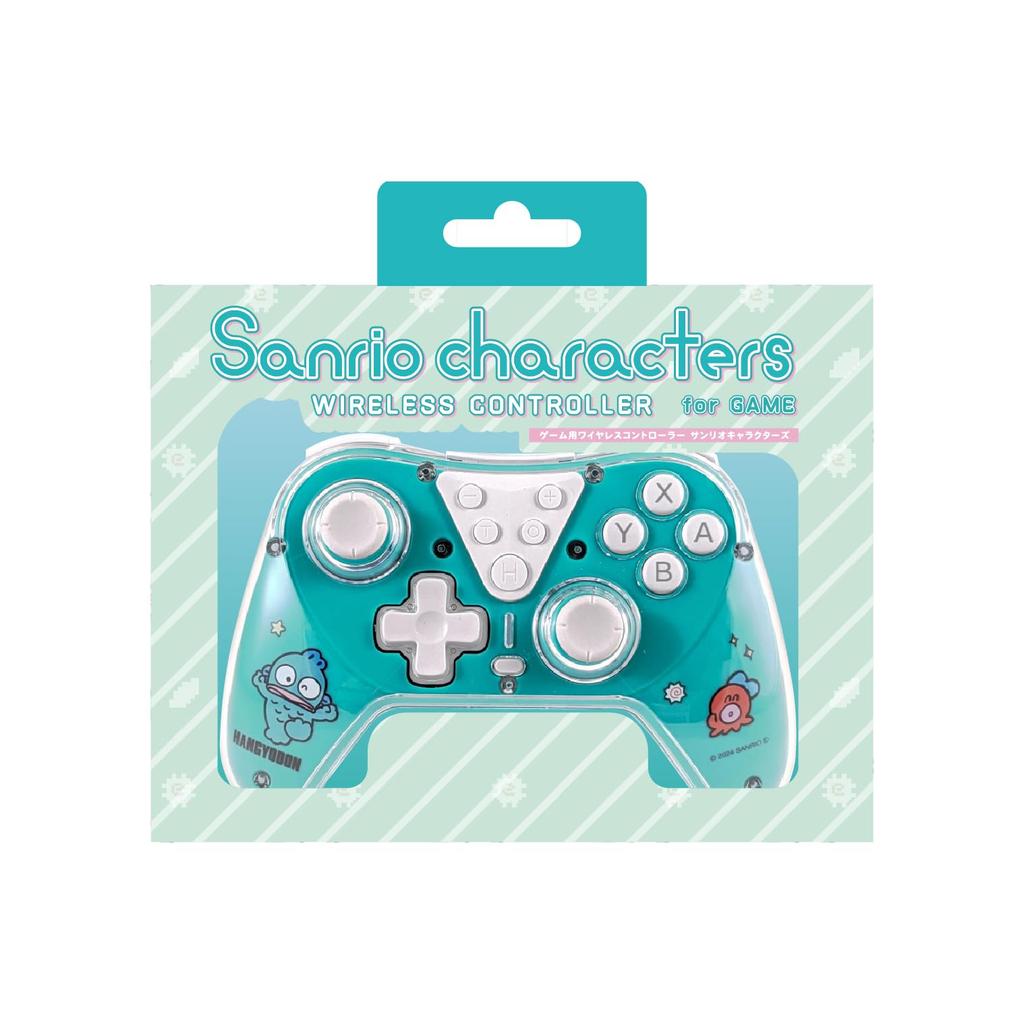 Allone Wireless Gaming Controller Sanrio Characters Hangyodon X 6 X Cm Compatible with Turquoise Blue Both Wired and Wireless Possible Popular