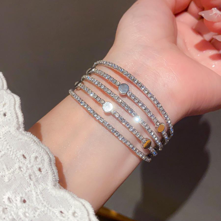 Rhinestone Star Multi-layer Open Bangle: Chic, Trendy Fashion Jewelry for Women