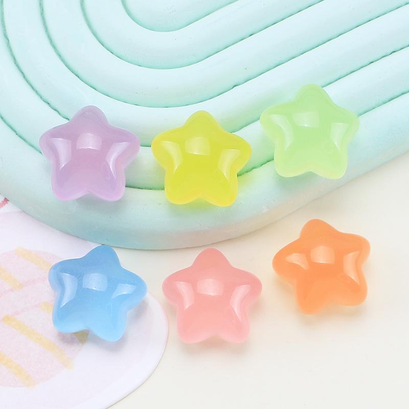 Leuchtender Stern Niedlicher DIY Cremekleber für Handyhüllen & Haarnadel Schmuck Resin-Accessoires