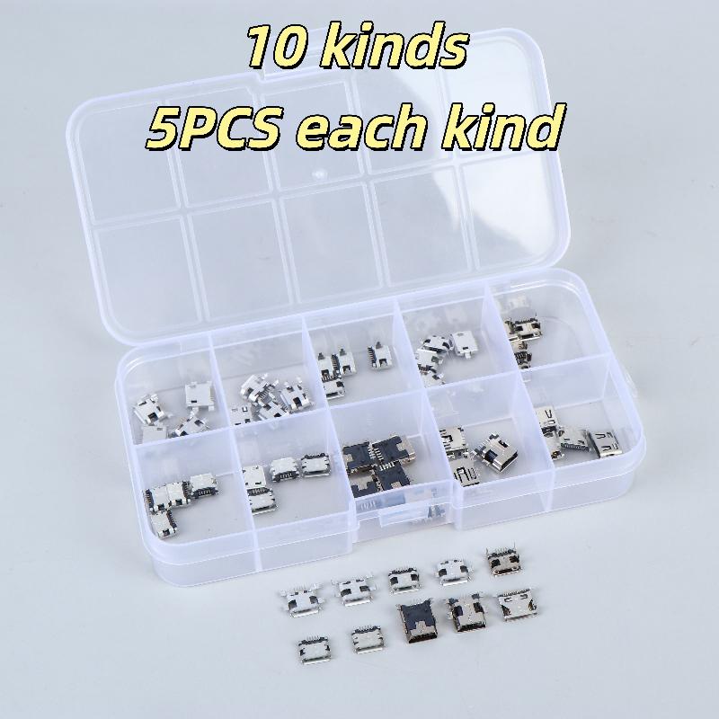 New 50/100/150Pcs 2/6/16Pin SMD SMT PCB USB-C Socket Type-C USB Connector Charging Port For Phone And Digital Product Repair Kit