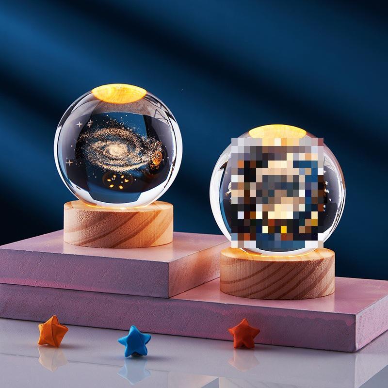 Starry Sky Night Light Crystal Ball - Creative Birthday Gift for Girls, Best Friends, Classmates, Boyfriend Desktop Ornament