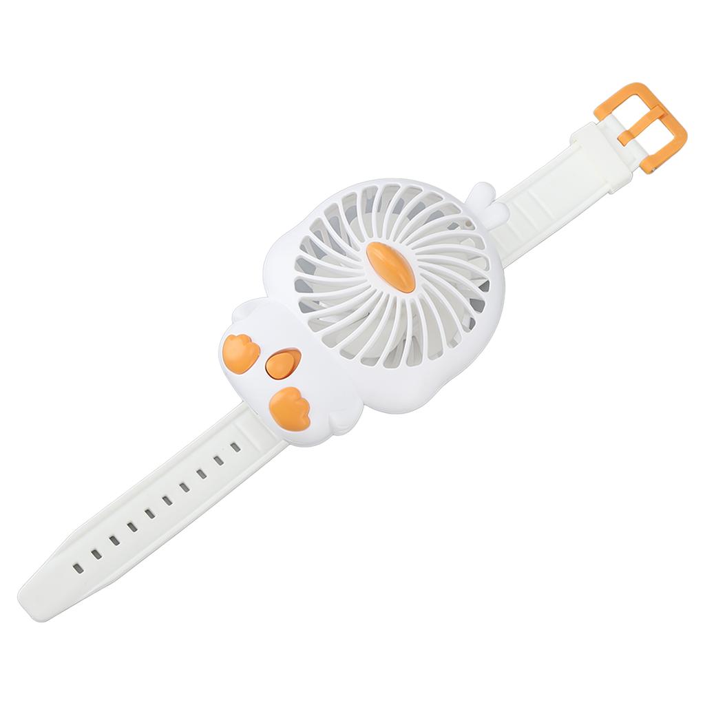 Fan Watch with Comfortable Strap USB Rechargeable Cute   Shape Wrist Watch Fan for Kids Indoor Outdoor Use