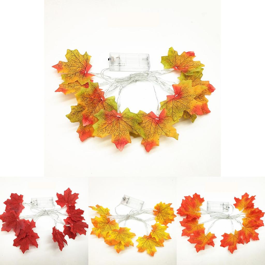 Pendant Maple Christmas Leaves Lighted Fall Garland 102030 Led String Lights
