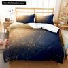 3D Abstract King Queen Duvet Cover Solid Geometry Bedding Set Rotate Three-dimensional Space 2/3pcs Polyester Soft Quilt Cover