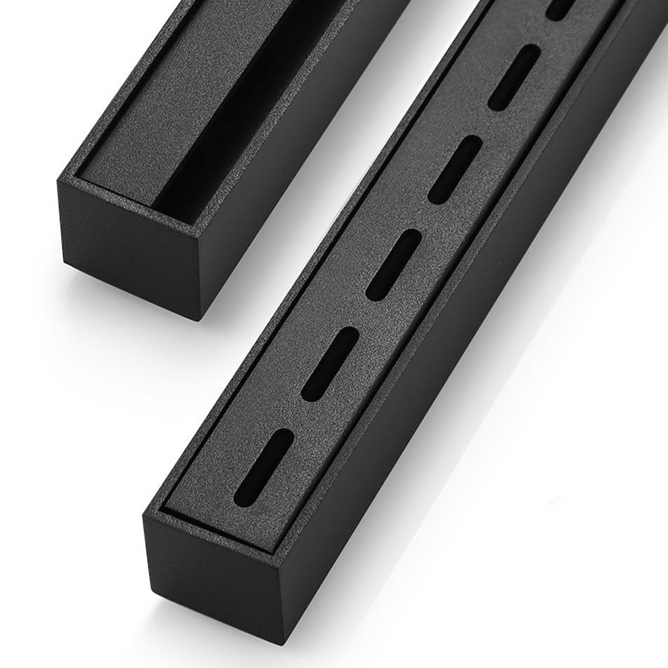 Bathroom Shower Floor Drain Black 304 Stainless Steel Rectangle Lavatory WC Long Linear Drainage Side Floor Drains 30 40 50cm