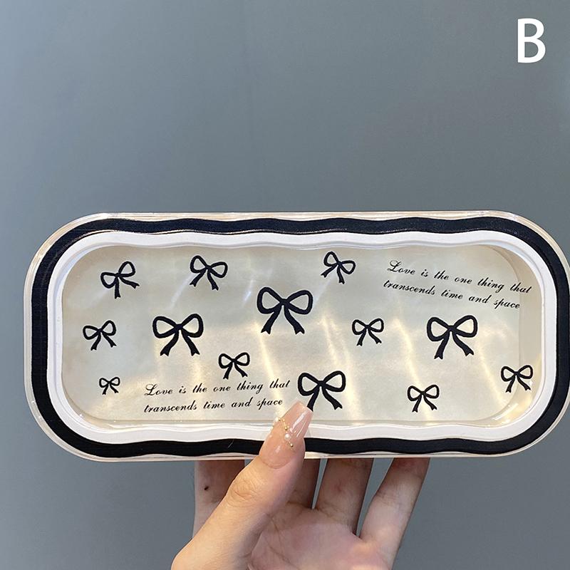 Transparent Bow Glasses Case Cute Travel Portable Storage Box For Women Sunglasses Eyeglasses Glasses Box