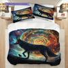 Wolf Pattern Bedding Quilt Set Quilt Cover Pillowcase Home Decoration Birthday Gift (1 * Duvet Cover + 2 * Pillowcase, Without Core)