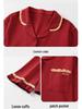 Red Year of the Rat Pajama Set for Couples: Long Sleeve Cardigan, Festive Spring/Autumn Pure Cotton Home Wear