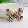 Trendy Multicolour Alloy Butterfly Brooches For Women Metal Crystal Insect Brooch Party Birthday Winter Zircon