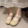 Japanische JK niedliche Schleife runder Kopf Lolita kleine Lederschuhe Damen 2025 Sommer neu mit Rock Mary Jane Schuhe