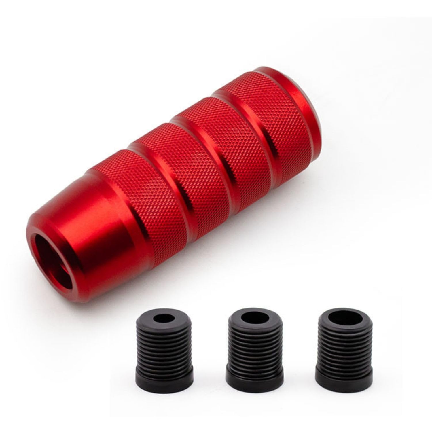 

EMIRAIZE Алюминиевая ручка переключения передач с 3 переходниками Универсальная, настраиваемая посадка для автомобилей Удлинитель, Сплав, Адаптеры, МКПП/АКПП (красный)