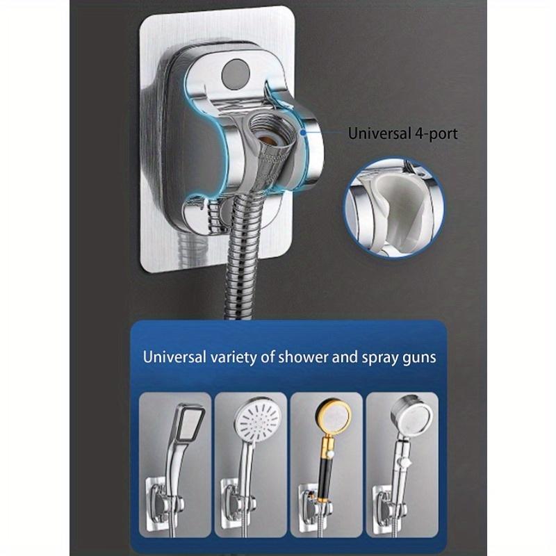 1pc Wall-Mounted Shower Bracket With Adjustable Base For Handheld Showerhead Home Bathroom Decor Summer Bathroom Accessories