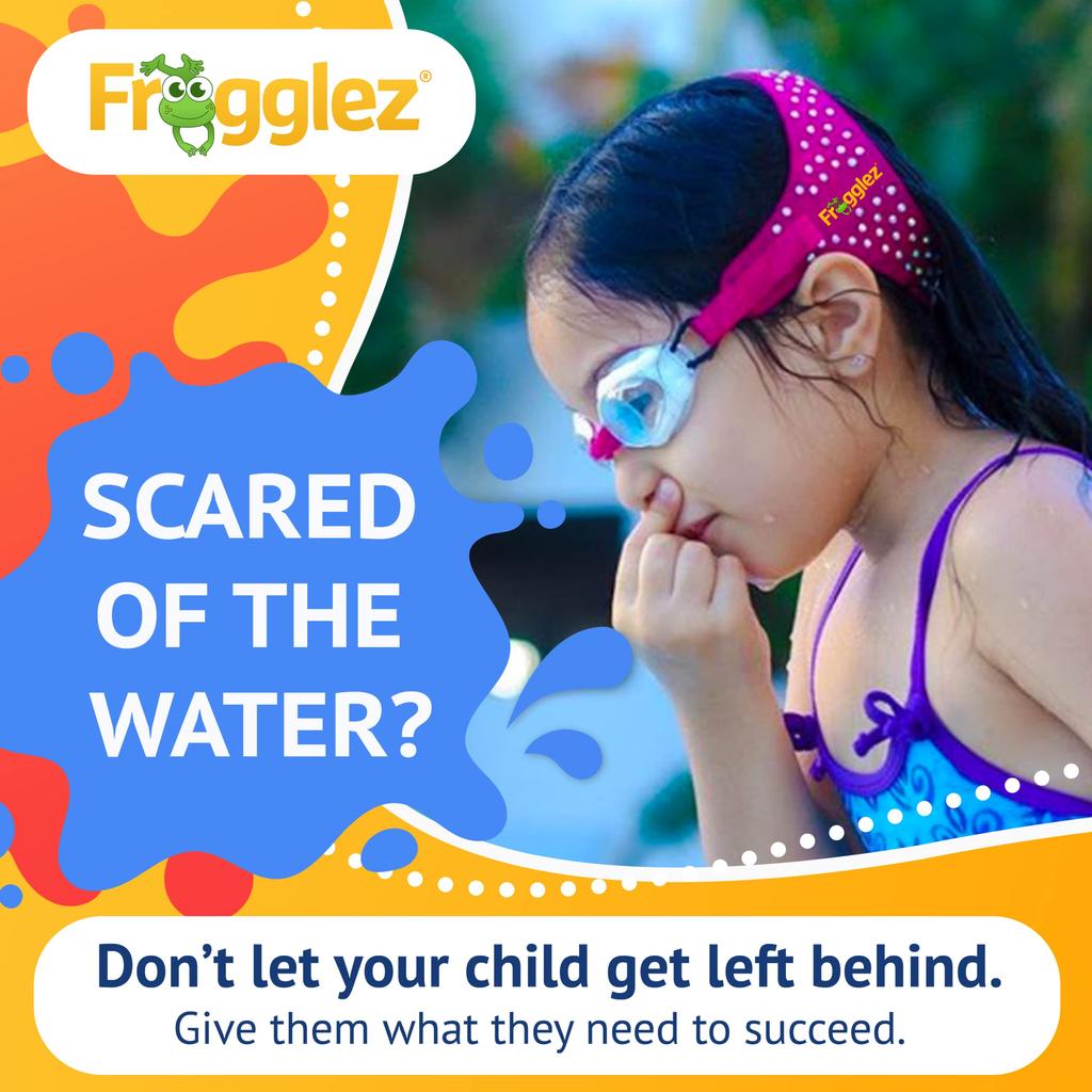 Frogglez Swimming Goggles for Under 10s Swimming Instructor Premium Painless Strap Anti-Fog (Ages 3-10) - Recommended;