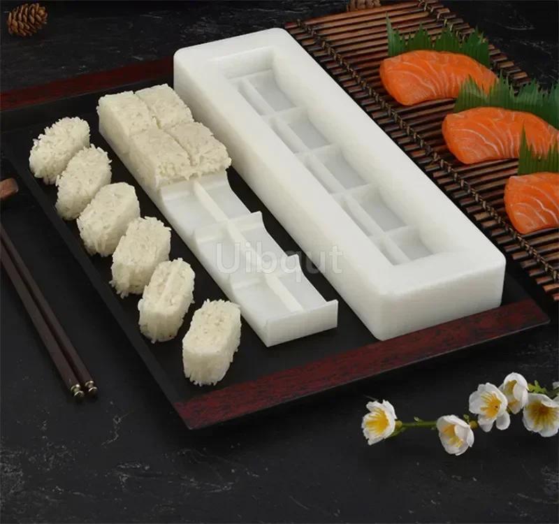 Bamboo Wooden Rectangular Sushi Press Mold Box Sushi Making DIY Rice Roller Molds Sushi Kitchen Making Tools Bamboo Mat Bento