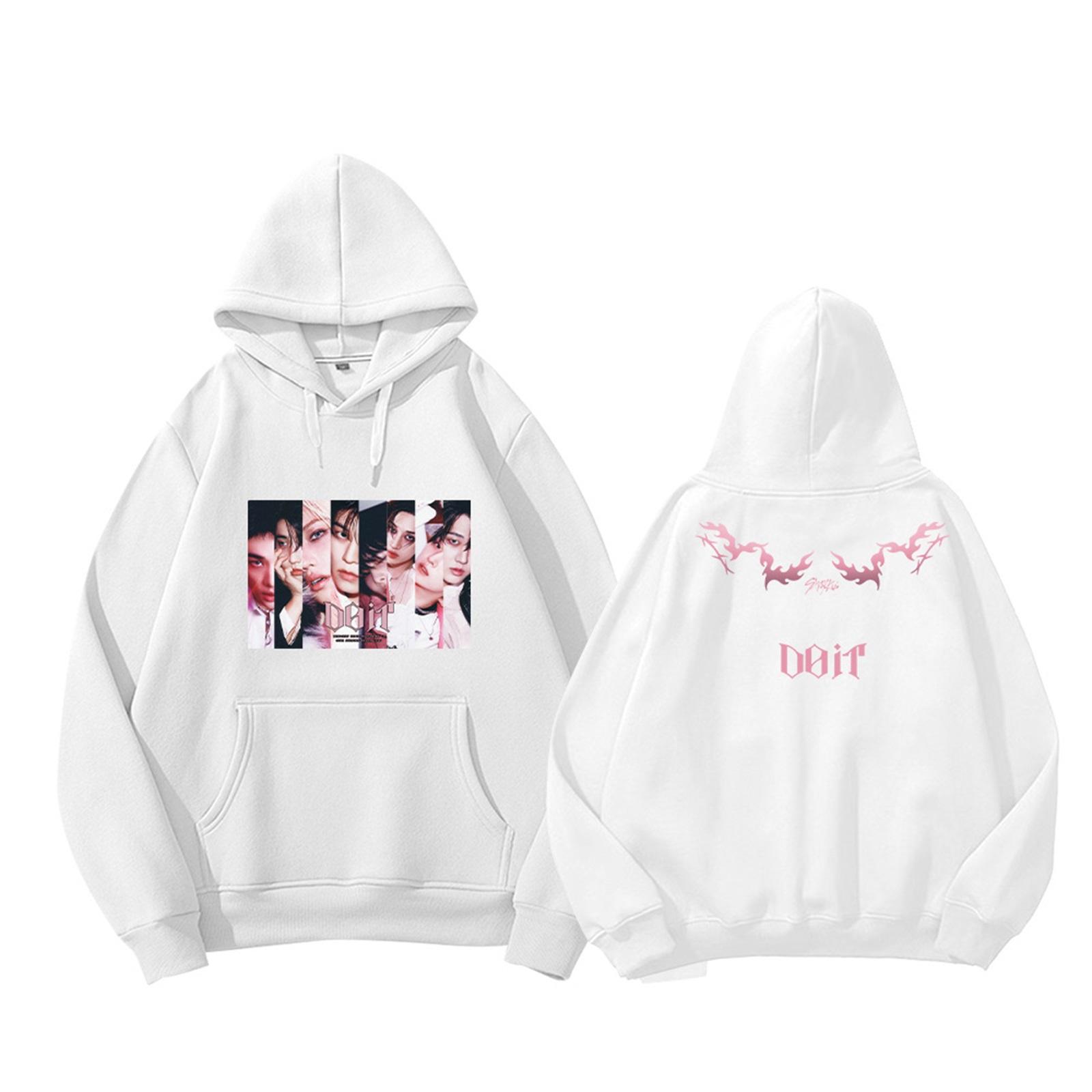 Women s Fashionable  Comfortable  Casual Long,Sleeved Printed Hooded Top XXXL чёрный