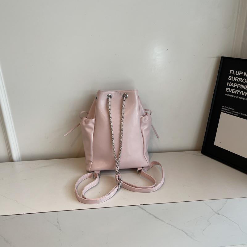 Chain Backpack Women's Shoulder Bag Multi-function Bucket Bag