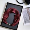 New Monochrome Magnetic Variety Silk Scarf Necklace Women's Pleated Summer Sunscreen Headscarf Decorative Scarf