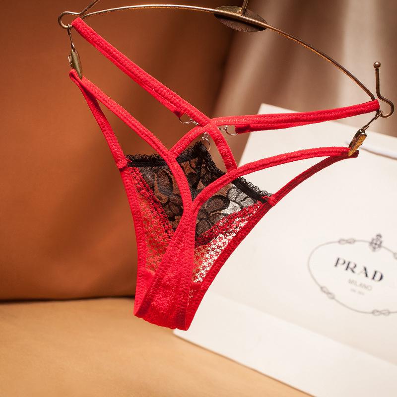 Λεπτά δαντελένια στρινγκ μπικίνι Σέξι διάφανα ερωτικά εσώρουχα Ρυθμιζόμενες λωρίδες Κοίλες σέξι γυναικεία εσώρουχα χωρίς ραφή σλιπ