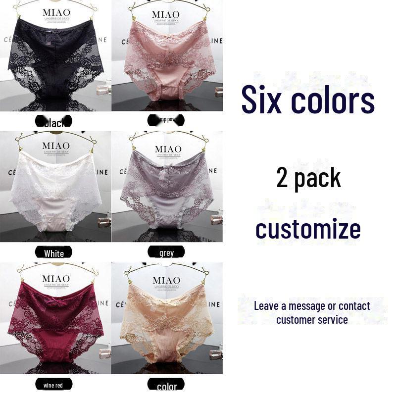 

4 пары кружевных трусиков с высокой талией для женщин больших размеров, черные, ажурный дизайн, модальная ткань, средняя талия, подходят для веса до 200 фунтов. XL (120-160 jin)