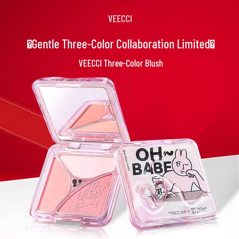 

VEECCI Three-Color Pink Rabbit Mood Blush Trio