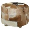 Day and Night - Day and Night Round Genuine Leather Pouf 50x50x45 Cm