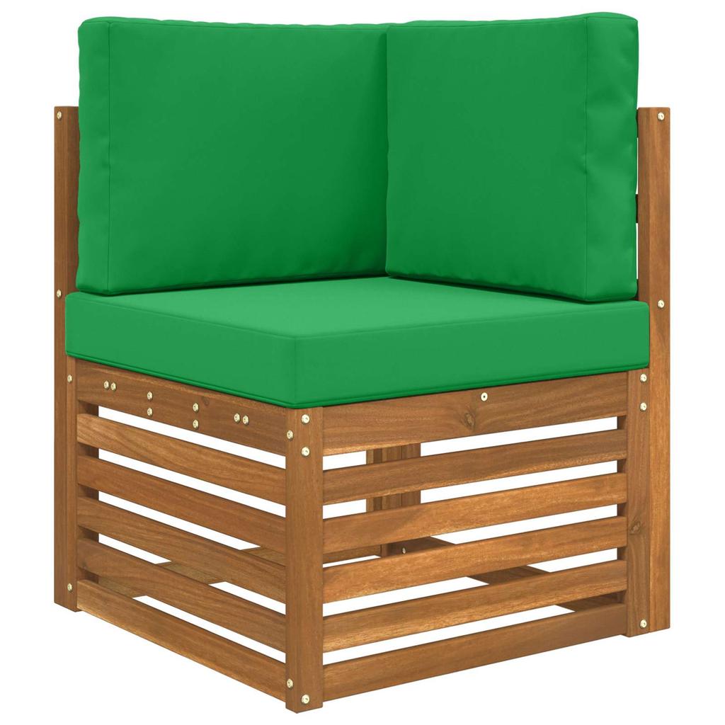 Outdoor Sofa Cushions 3 Pcs Green Polyester