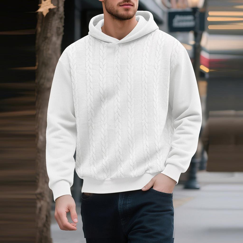 Men's Outdoor Casual Loose Hooded Sweatshirt With Long Sleeves