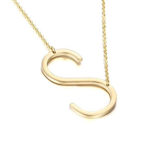 Women 26 English Letter Pendant Chain Necklace Choker Party Jewelry Gift